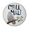 Entspannte Schneeeule Chill mal Magnet