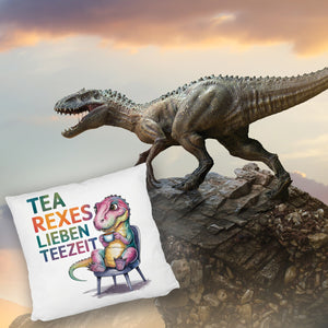 Tea rexes lieben Teezeit Kissen