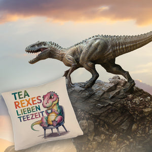 Tea rexes lieben Teezeit Kissen