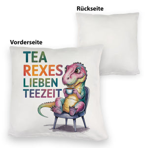 Tea rexes lieben Teezeit Kissen