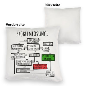 Es gibt kein Problem! Flussdiagramm zur Problemlösung Kissen