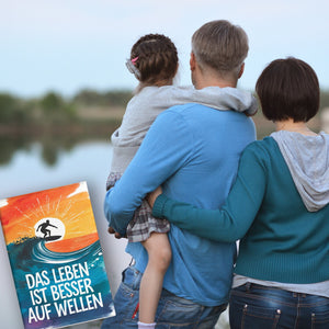 Surfer auf Welle Besser auf Wellen Souvenir Souvenir Magnet