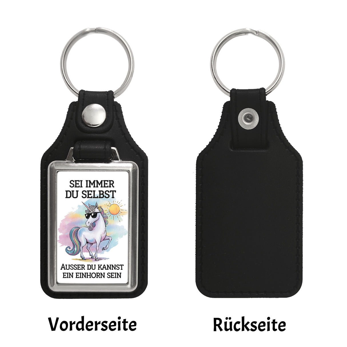 Einhorn mit Sonnenbrille Schlüsselanhänger Sei ein Einhorn