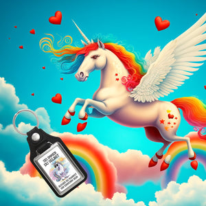 Einhorn mit Sonnenbrille Schlüsselanhänger Sei ein Einhorn