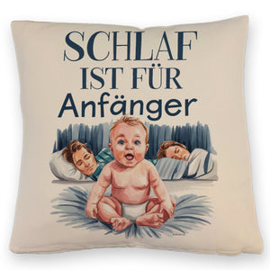 Schlaf ist für Anfänger Kissen Baby in Windeln