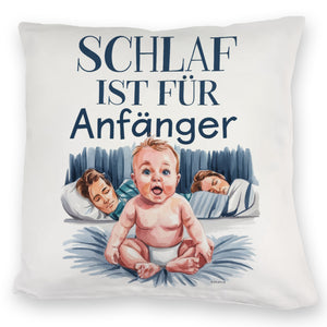 Schlaf ist für Anfänger Kissen Baby in Windeln