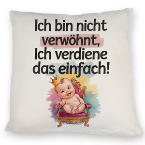 Baby auf Thron - Ich verdiene das Kissen