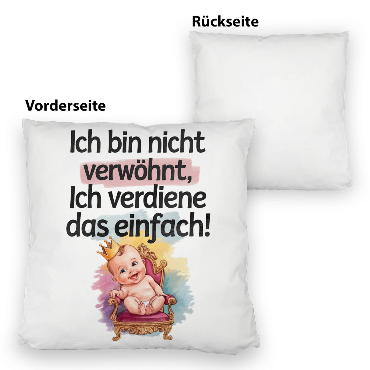 Baby auf Thron - Ich verdiene das Kissen