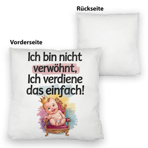 Baby auf Thron - Ich verdiene das Kissen