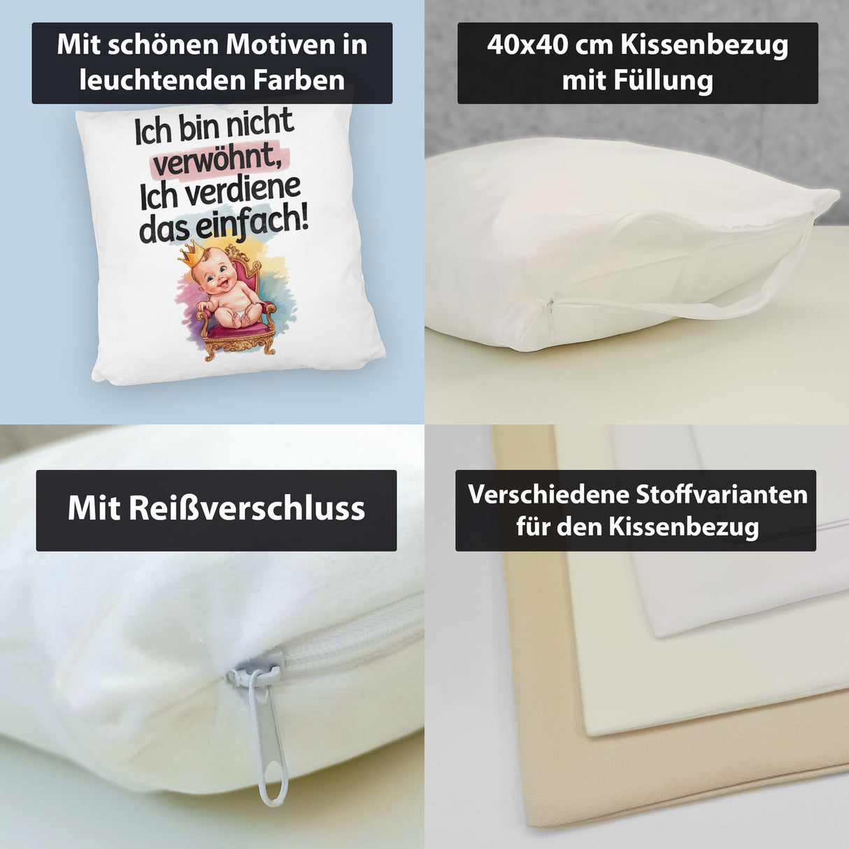 Baby auf Thron - Ich verdiene das Kissen