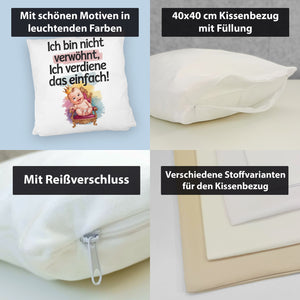 Baby auf Thron - Ich verdiene das Kissen