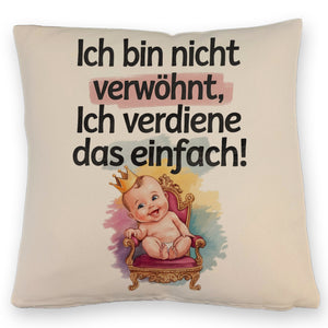 Baby auf Thron - Ich verdiene das Kissen