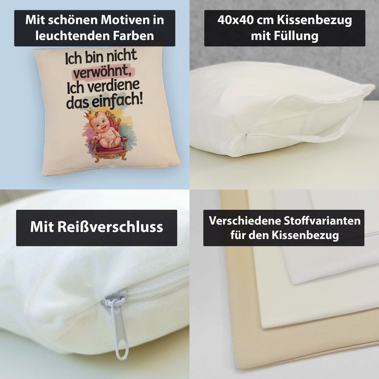 Baby auf Thron - Ich verdiene das Kissen