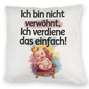 Baby auf Thron - Ich verdiene das Kissen