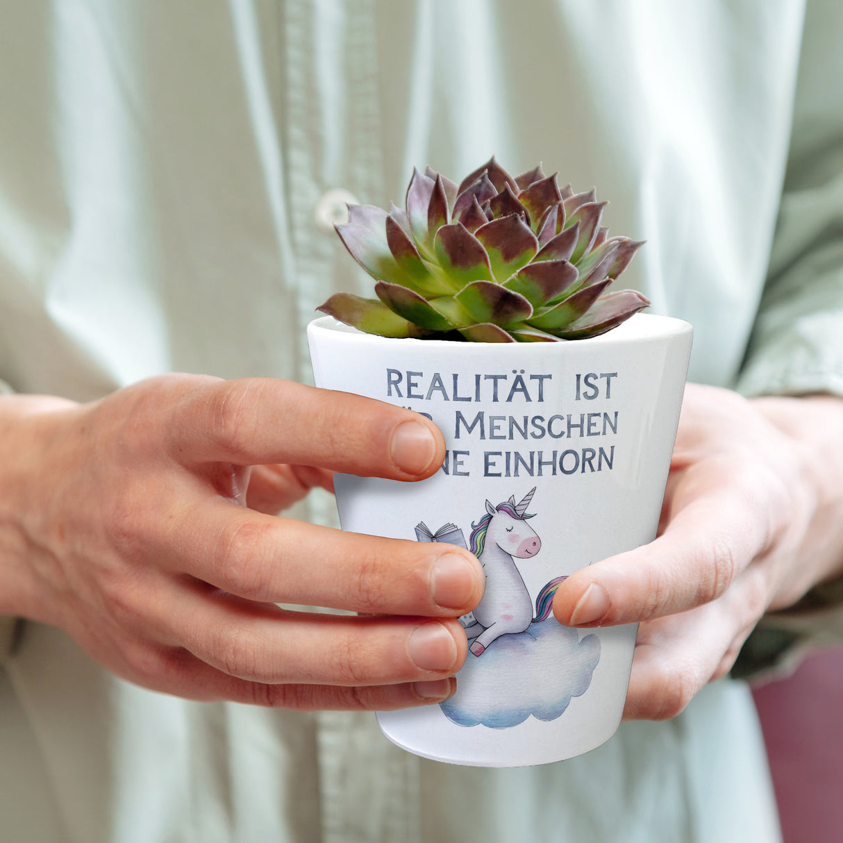 Realität ist für Menschen ohne Einhorn Blumentopf