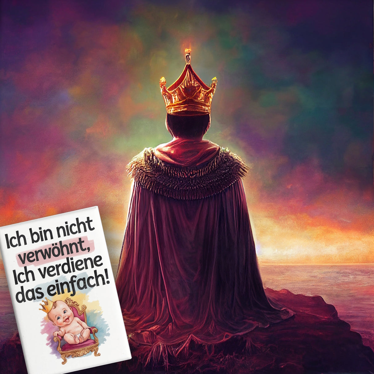 Baby auf Thron - Ich verdiene das Souvenir Souvenir Magnet