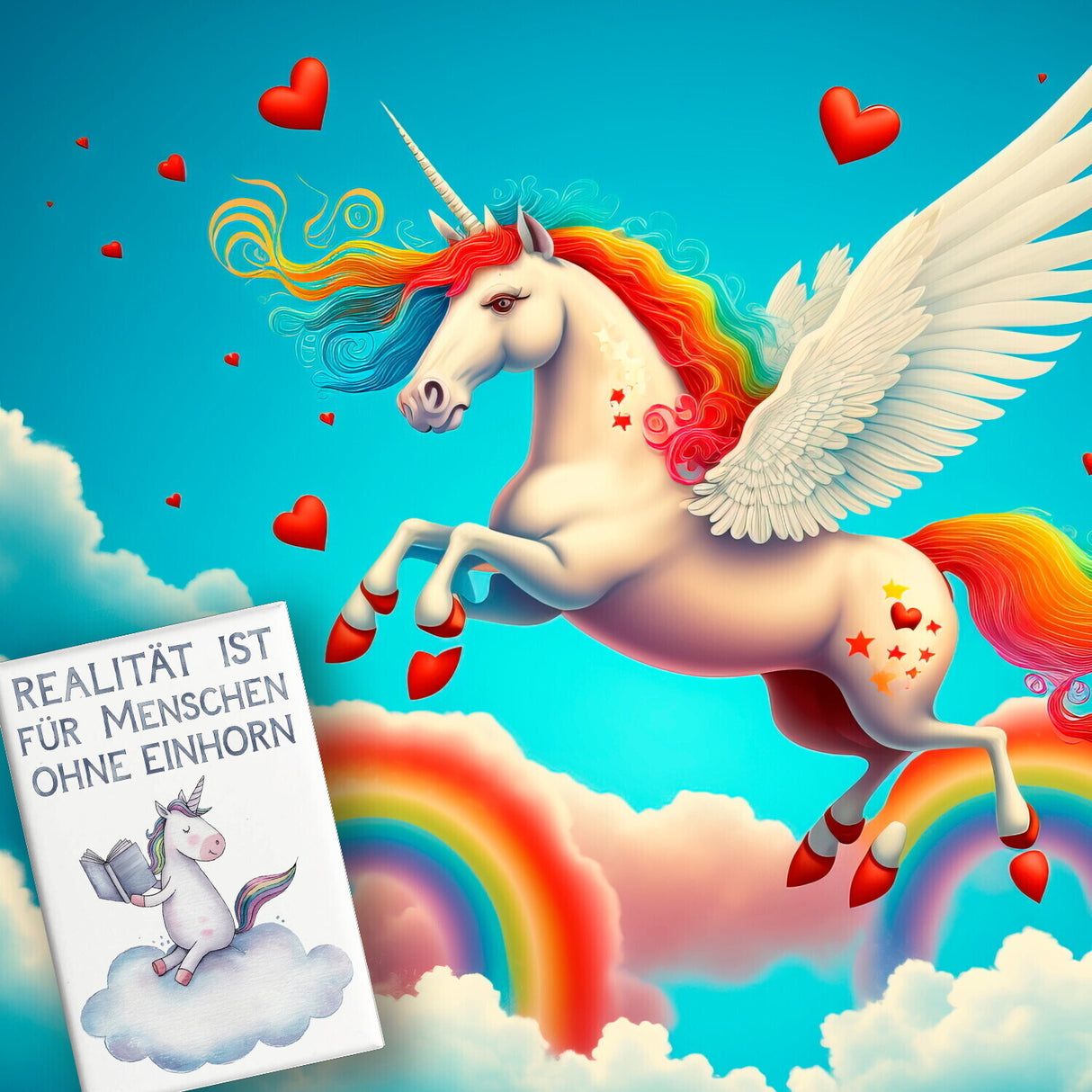 Realität ist für Menschen ohne Einhorn Souvenir Souvenir Magnet