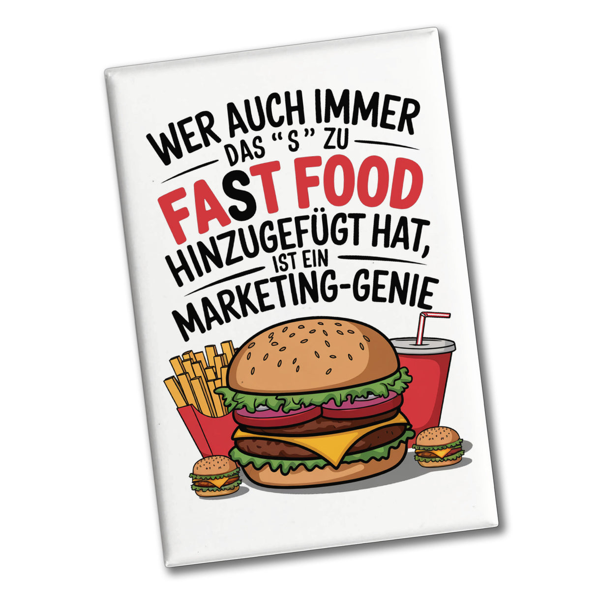 Fast Food - FAT FOOD Souvenir Souvenir Magnet für Burger Fans