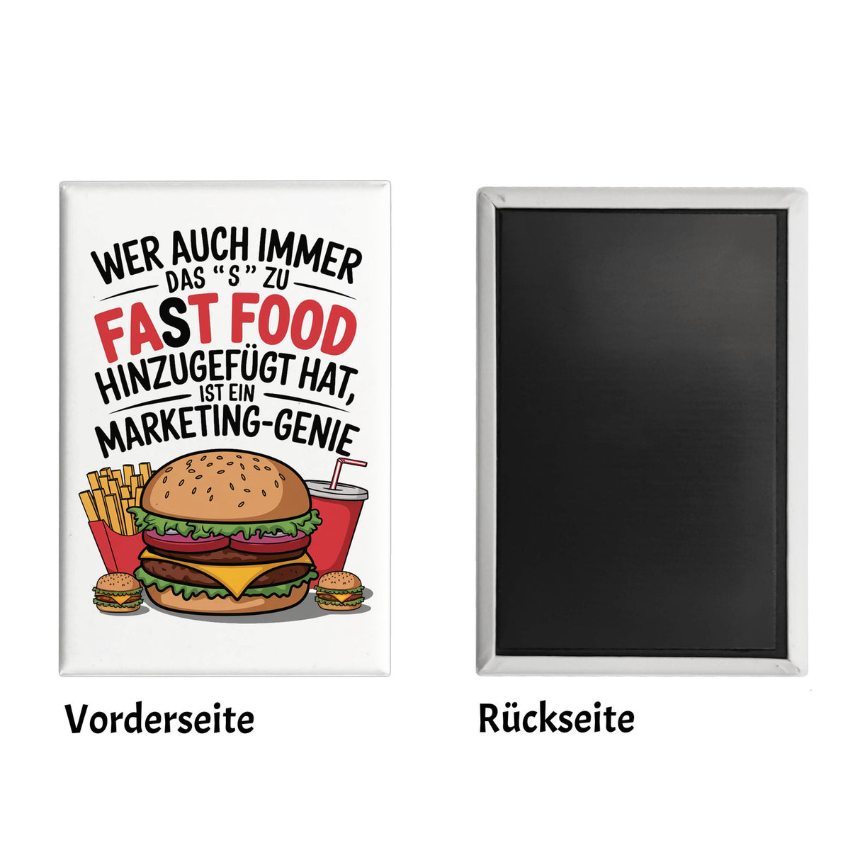 Fast Food - FAT FOOD Souvenir Souvenir Magnet für Burger Fans