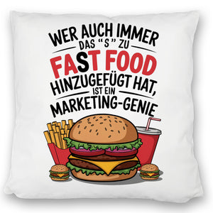Fast Food - FAT FOOD Kissen für Burger Fans