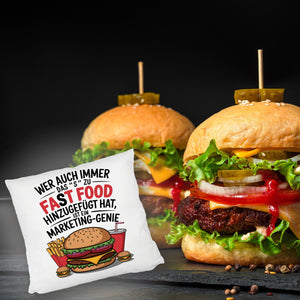 Fast Food - FAT FOOD Kissen für Burger Fans