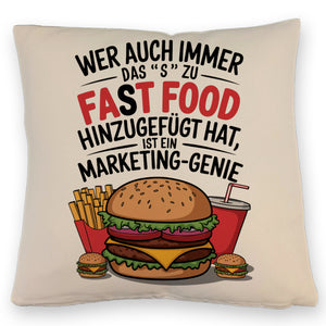 Fast Food - FAT FOOD Kissen für Burger Fans