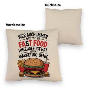 Fast Food - FAT FOOD Kissen für Burger Fans