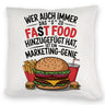 Fast Food - FAT FOOD Kissen für Burger Fans
