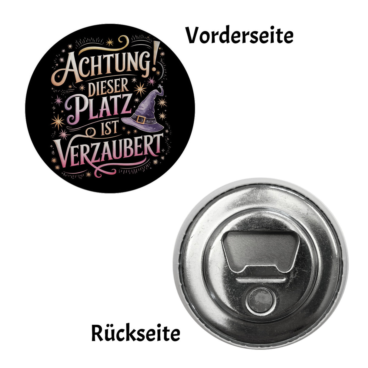 Achtung Platz ist verzaubert Magnet Hexenhut