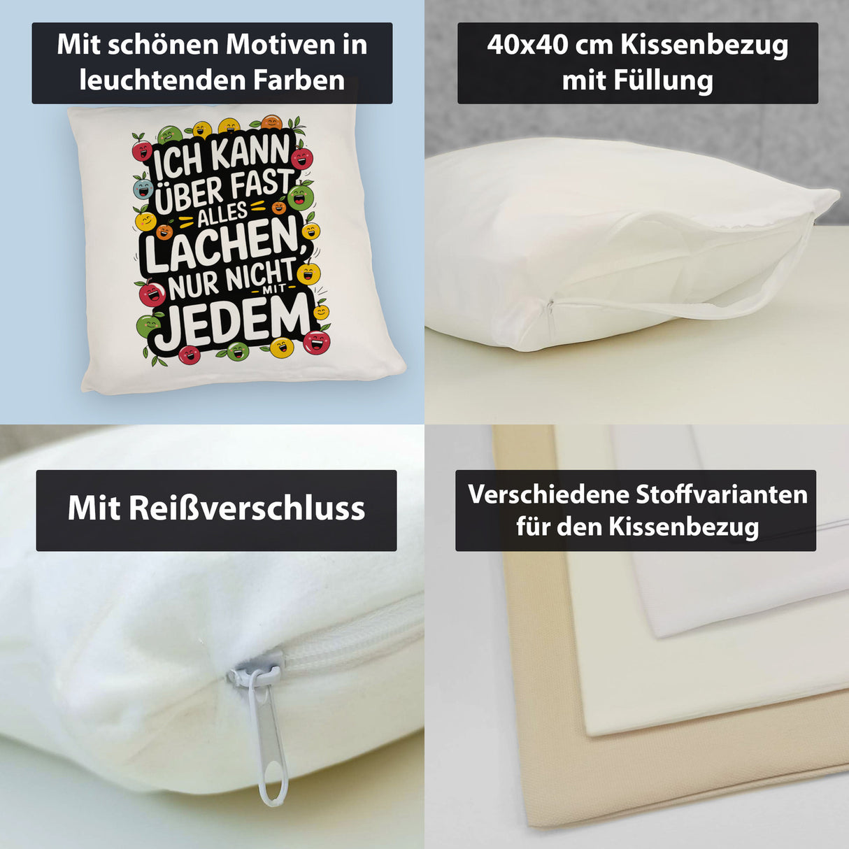 Kann nicht mit jedem lachen Kissen für das Büro