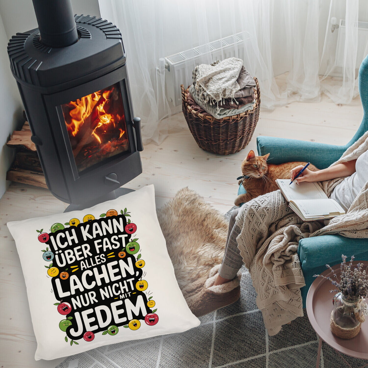 Kann nicht mit jedem lachen Kissen für das Büro