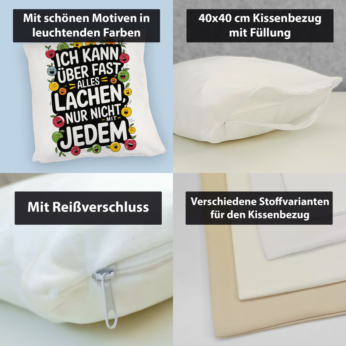 Kann nicht mit jedem lachen Kissen für das Büro