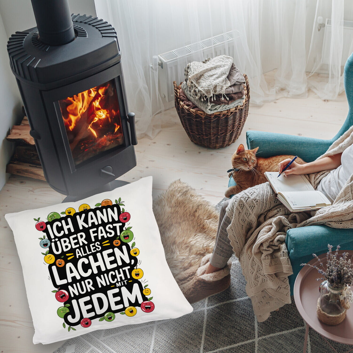 Kann nicht mit jedem lachen Kissen für das Büro