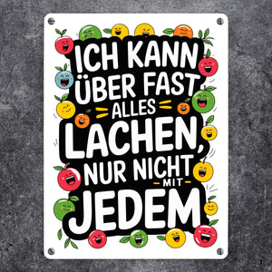 Kann nicht mit jedem lachen Metallschild in 15x20 cm für das Büro