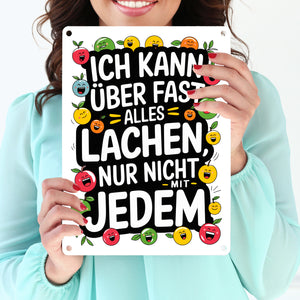 Kann nicht mit jedem lachen Metallschild in 15x20 cm für das Büro