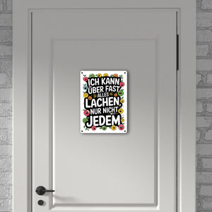 Kann nicht mit jedem lachen Metallschild in 15x20 cm für das Büro