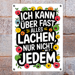 Kann nicht mit jedem lachen Metallschild in 15x20 cm für das Büro