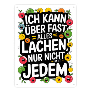 Kann nicht mit jedem lachen Metallschild in 15x20 cm für das Büro