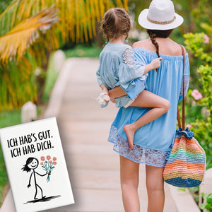 Ich hab's gut - Ich hab dich Souvenir Souvenir Magnet mit Strichmännchen