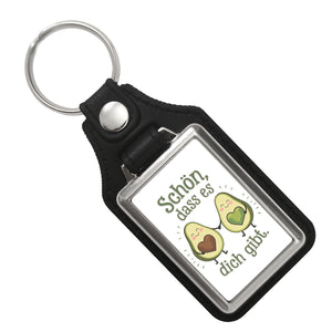 Avocado Herzkerne Schlüsselanhänger Schön dass es Dich gibt