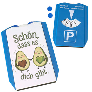 Avocado Herzkerne Parkscheibe Schön dass es Dich gibt
