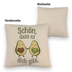 Avocado Herzkerne Kissen Schön dass es Dich gibt