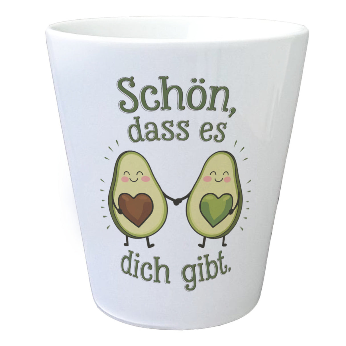 Avocado Herzkerne Blumentopf Schön dass es Dich gibt