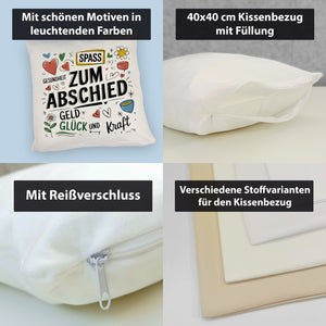 Wünsche Zum Abschied Kissen für Kollegen und Freunde
