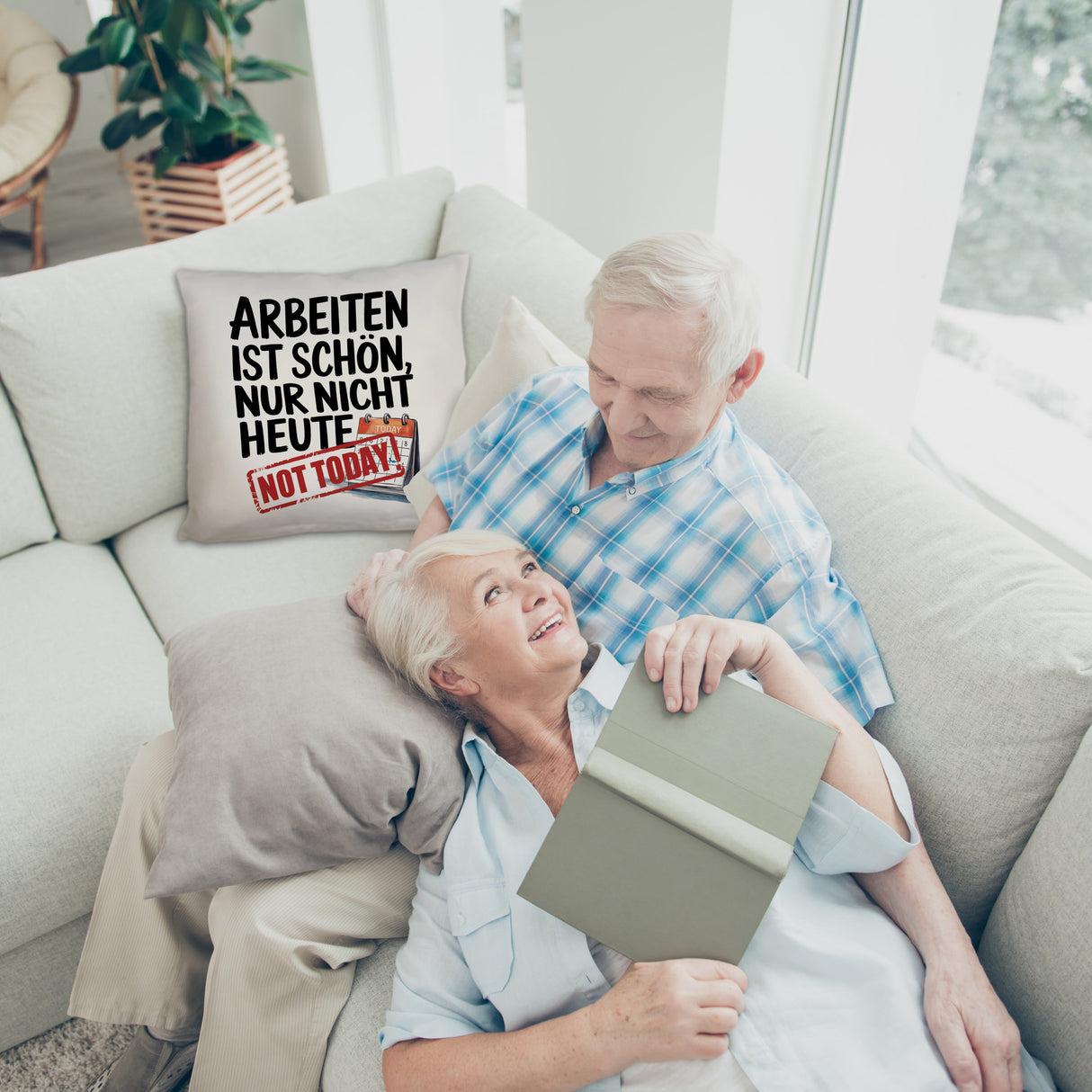 Nicht heute Arbeiten Kissen Arbeiten ist schön