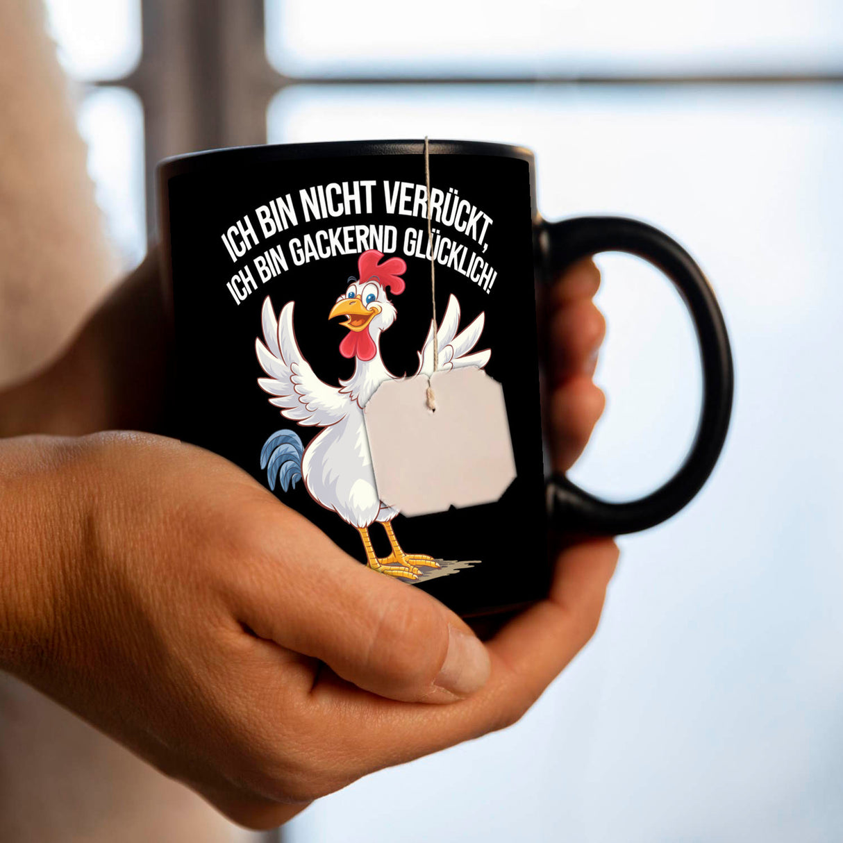Hahn Ich Bin Gackernd Glücklich Tasse