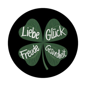 Kleeblatt Magnet mit guten Wünschen