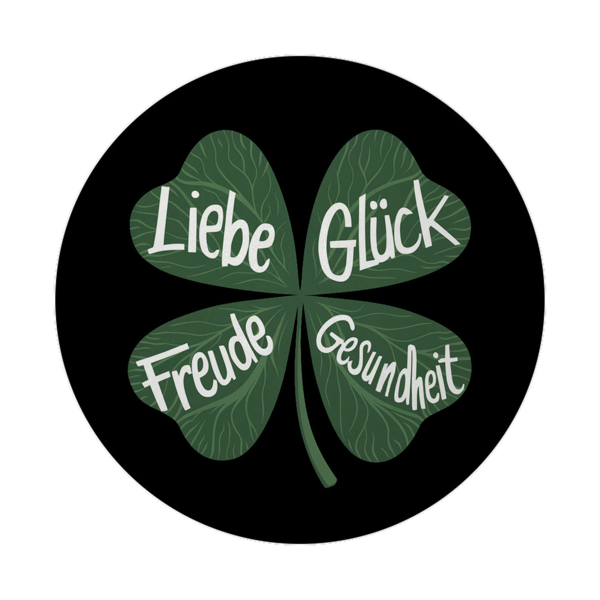 Kleeblatt Magnet mit guten Wünschen