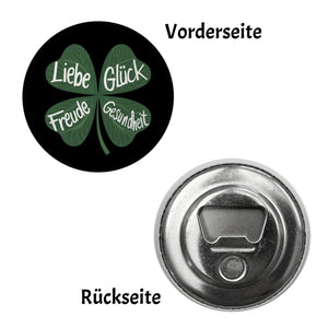 Kleeblatt Magnet mit guten Wünschen