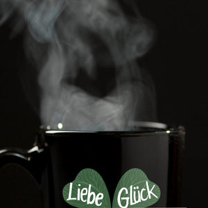 Kleeblatt Tasse mit guten Wünschen